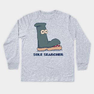 Sole Seacher - 8bit Pixel Art Kids Long Sleeve T-Shirt